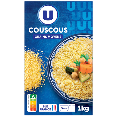 Graine de couscous grains moyens  étui de 1kg