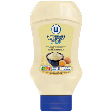 Mayonnaise allégée en matières grasses à la moutarde de Dijon  pot de455g
