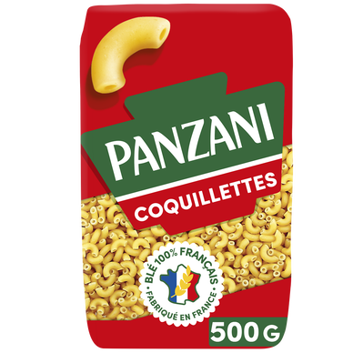 Pâtes COQUILLETTES blé Français PANZANI - 500g