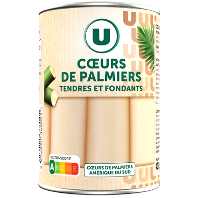Coeurs de palmier, boîte de 1/2 220g poids net égoutté 400g