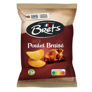 Chips saveur poulet braise BRET'S, 125g