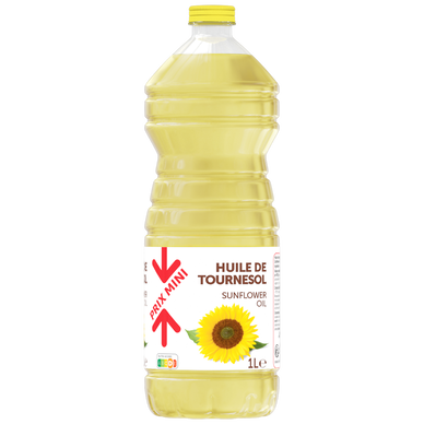 Huile de tournesol PRIX MINI - Bouteille 1L