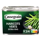 Haricots verts extra fins CASSEGRAIN - Boîte de 390g net égoutté