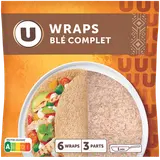 Wraps blé complet, x6 370G