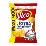 Chips extra craquantes nature salées maxi format VICO, 400g