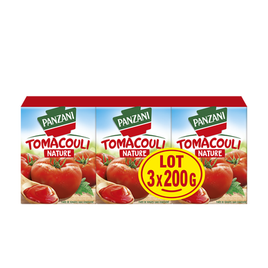 Sauce Coulis de Tomate Tomacouli PANZANI - brique 3x200g