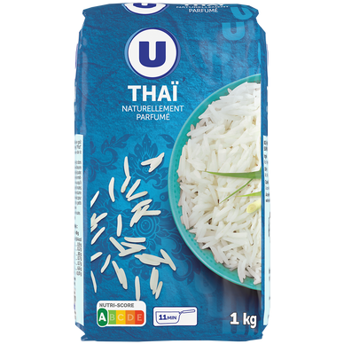 Riz long thaï  sachet carré en aluminium de 1kg