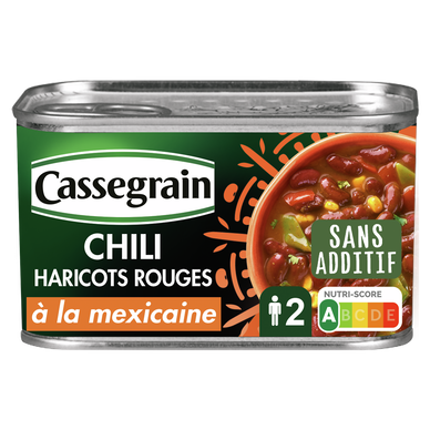 Chili de haricots rouges à la Mexicaine CASSEGRAIN - Boîte 430g