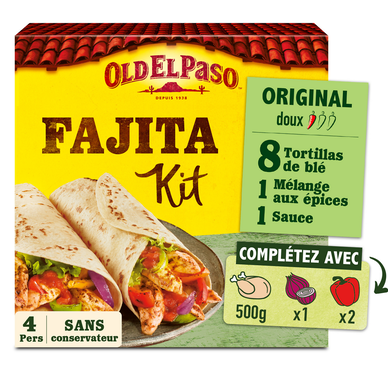 Kit fajitas original OLD EL PASO paquet 500g