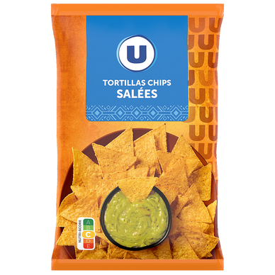 Tortillas chips goût salé  sachet de 300g