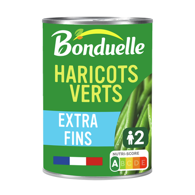 Haricots verts extra fins BONDUELLE 1/2 220g
