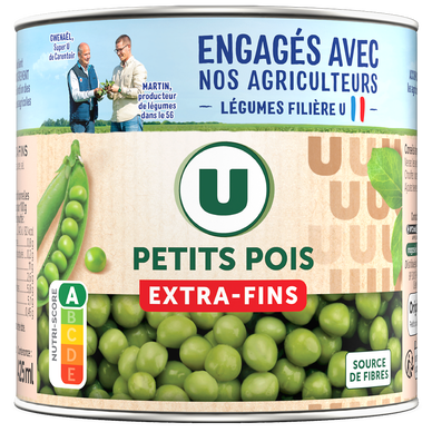 Petits pois extra-fins - Boîte de 280g net égoutté