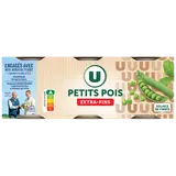 Petits pois extra-fins à l'étuvée - 3 boîtes de 140g