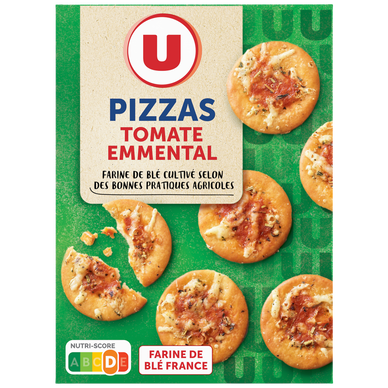 Biscuits apéritifs Crackers pizza tomate emmental paquet de 85g