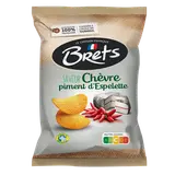 Chips super craquante saveur chèvre piment d'Espelette BRET'S, paquetde 125g