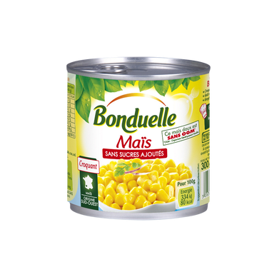 Maïs sans sucres ajoutés doux en grains BONDUELLE - Boîte 285g