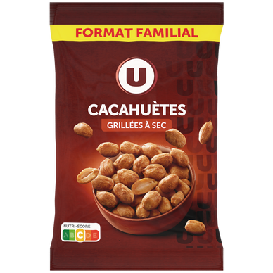 Cacahuètes grillées à sec  étui de 500g