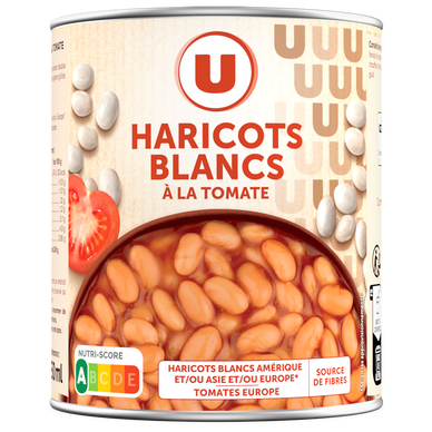 Haricots blancs tomate - Boîte 800g