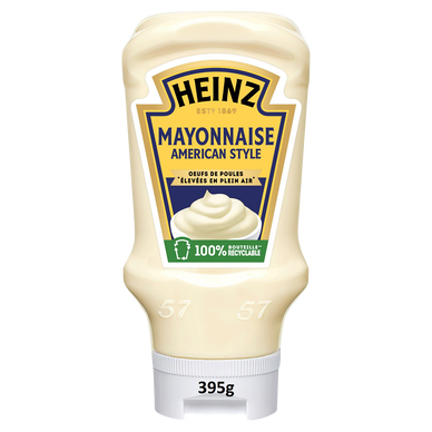 Mayonnaise, HEINZ, flacon souple top down de 395g