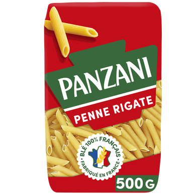 Pâtes PENNE RIGATE blé Français PANZANI - 500g