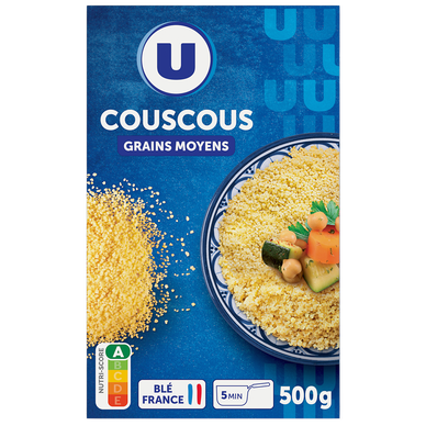 Graine couscous grains moyens  étui de 500g