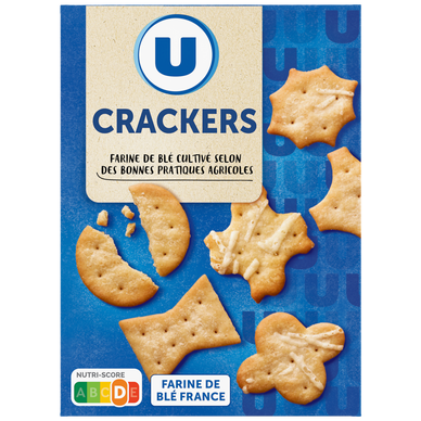 Biscuits apéritifs Crackers assortiment paquet de 100g
