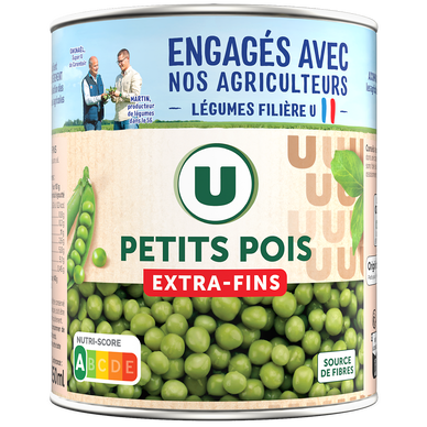 Petits pois extra fins - Boîte de 560g net égoutté