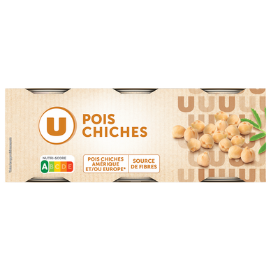 Pois chiches U 3x1/4 375g