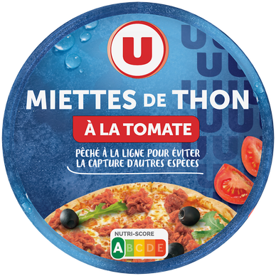 Miettes thon à la tomate pêché ligne boîte, boîte de 160g