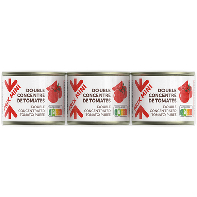 Double concentré de tomates 28% PRIX MINI - 3x70g