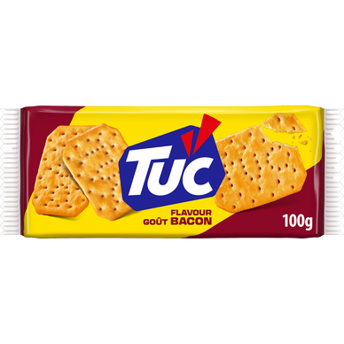 Biscuits apéritifs crackers goût bacon TUC - Paquet de 100g