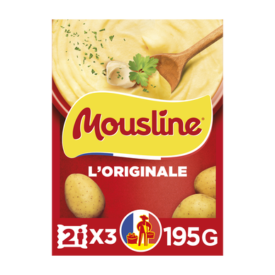 Purée nature MOUSLINE, 3 sachets x2 personnes, 195g