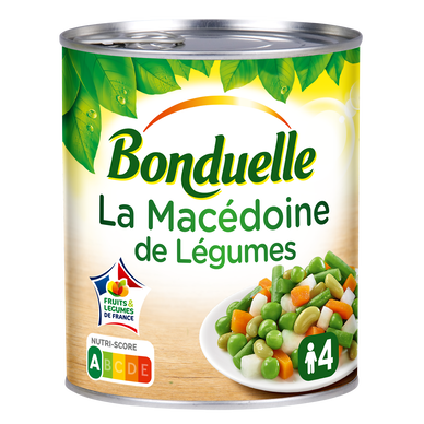 Macédoine de légumes Sans conservateur BONDUELLE - Boîte de 530g net égoutté