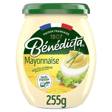 Mayonnaise nature BENEDICTA, bocal 255g