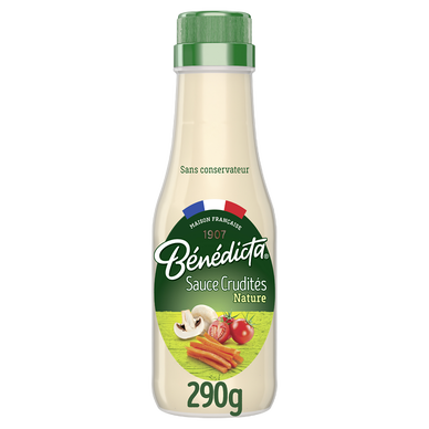 Sauce crudités nature BENEDICTA, flacon en verre de 290ml