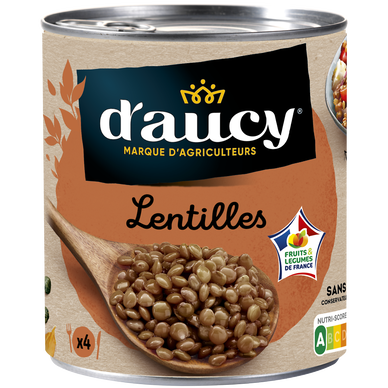 Lentilles préparées Cultivé en France D'AUCY - 530g