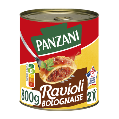 Raviolis à la sauce bolognaise PANZANI, boîte de 800g