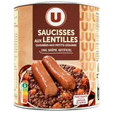 Saucisses aux lentilles cuisinées  aux petits légumes boîte 4/4 840g