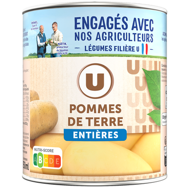 Pommes de terre entières - Boîte 530g