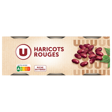 Haricots rouges U 3x1/4 375g