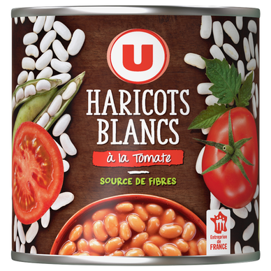 Haricots blancs tomate - Boîte 400g
