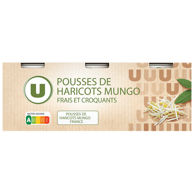 Pousses de haricots Mungo - 3 boîtes de 90g net égoutté