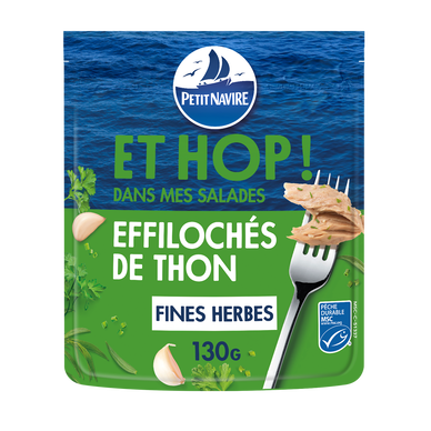 Éffilochés de thon Fines Herbes msc et hop dans mes salades PETIT NAVIRE 130g