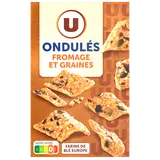 Biscuits apéritifs Ondulés fromage et graines 65g