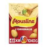 Purée nature MOUSLINE format 4 personnes 8 sachets de 130g 1040g
