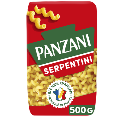 Pâtes SERPENTINI blé Français PANZANI - 500g