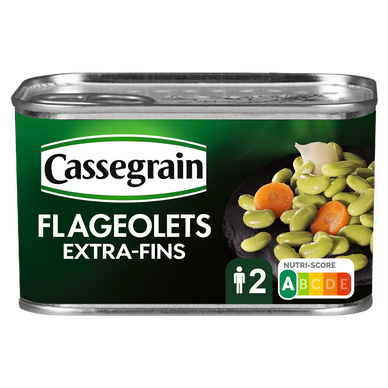 Flageolets verts extra fin CASSEGRAIN - Boîte 265g