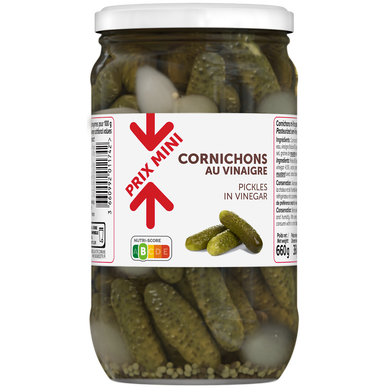 Cornichons au vinaigre PRIX MINI - bocal 360g