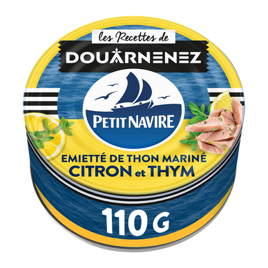 Émietté de Thon Le Mariné Citron & Thym PETIT NAVIRE - 110g