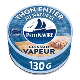 Thon entier au Naturel Cuisson Vapeur nature PETIT NAVIRE - 130g